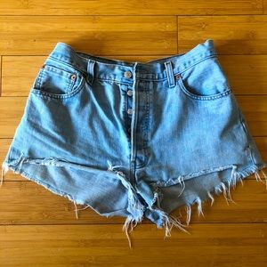 Levi’s high waisted jean shorts